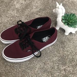 VANS maroon shoes 9 men’s 10.5 woman